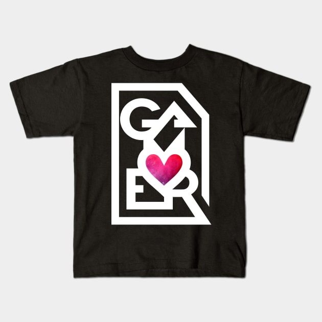 Gamer Love Light Kids T-Shirt by Silurostudio